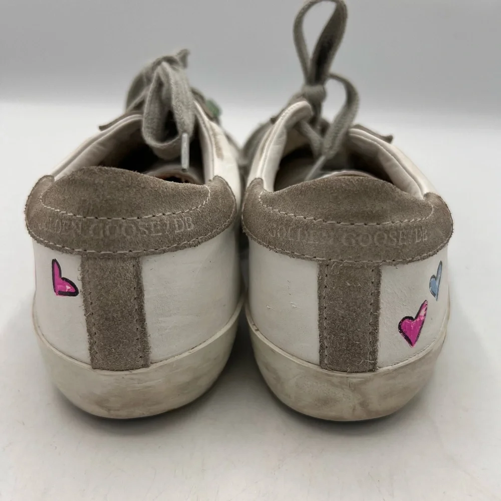Golden Goose SuperStar Kids White Leather Sneakers - Picture 5 of 13